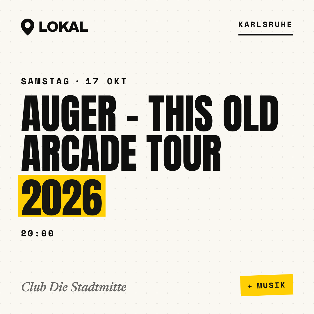 Auger - This Old Arcade Tour 2026