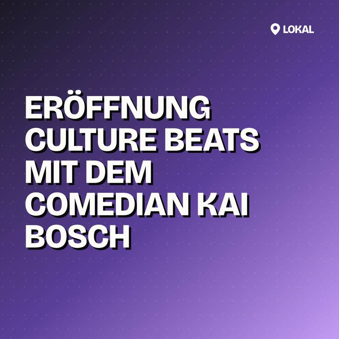 Eröffnung Culture beats mit dem Comedian Kai Bosch